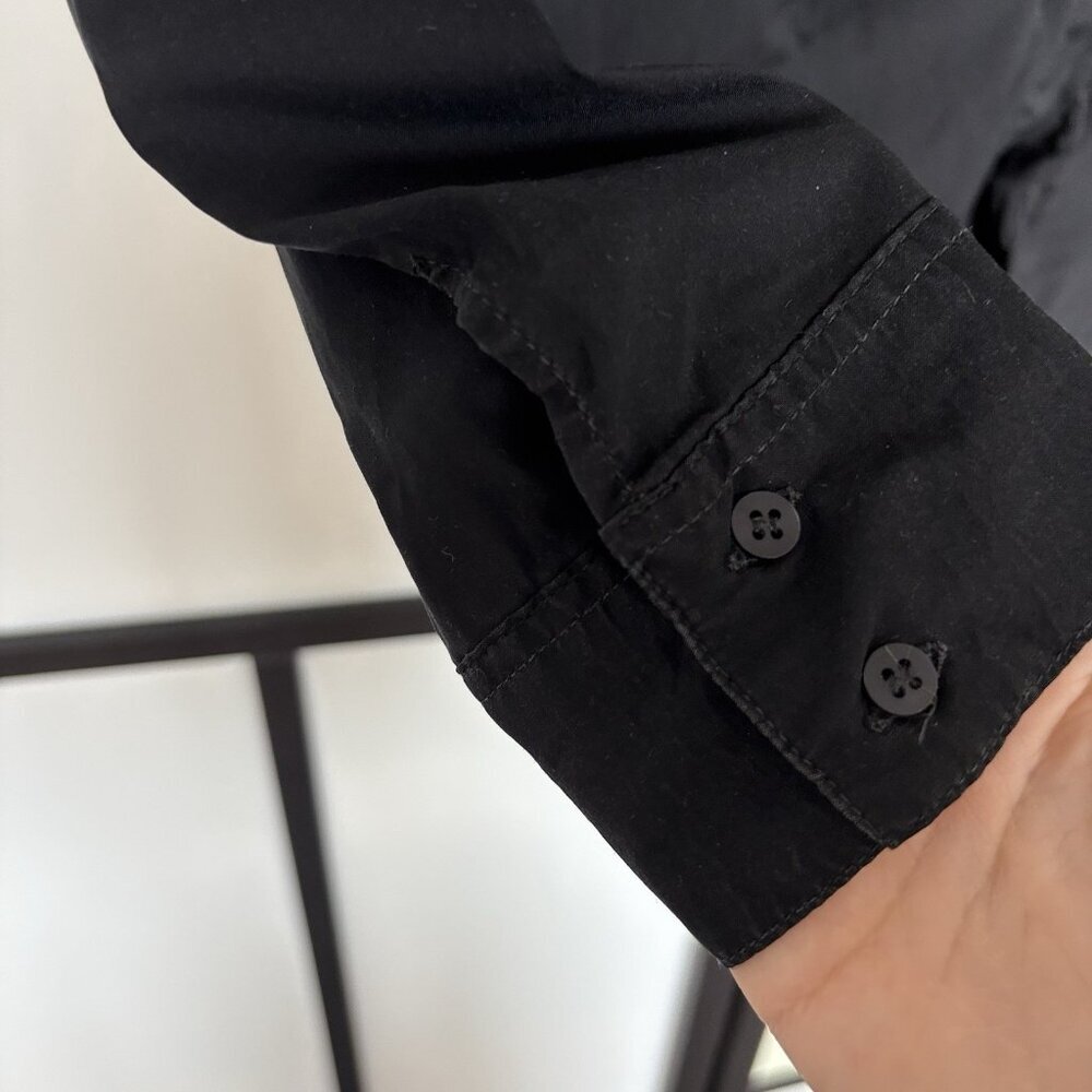 Massimo Dutti Womens Black Shirt‎ Size 44/34 Minimalist Professional Office - Picture 6 of 15